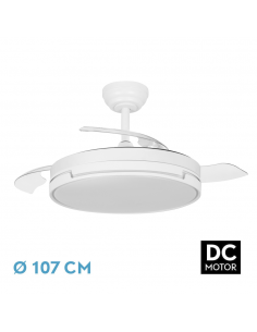 Ventilador Dc Papiro 72w Blanco 3 aspas 107d CTT con mando (copia) (copia)